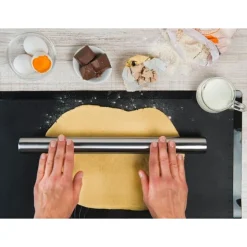 Kochwelt Entdecken|Backzubehör<Lurch Teigrolle Edelstahl 40,5 x 3,8 cm