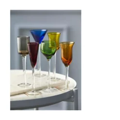 Halloween<Lyngby Glas Schnapsglas 6er-Set Farben/Formen sortiert