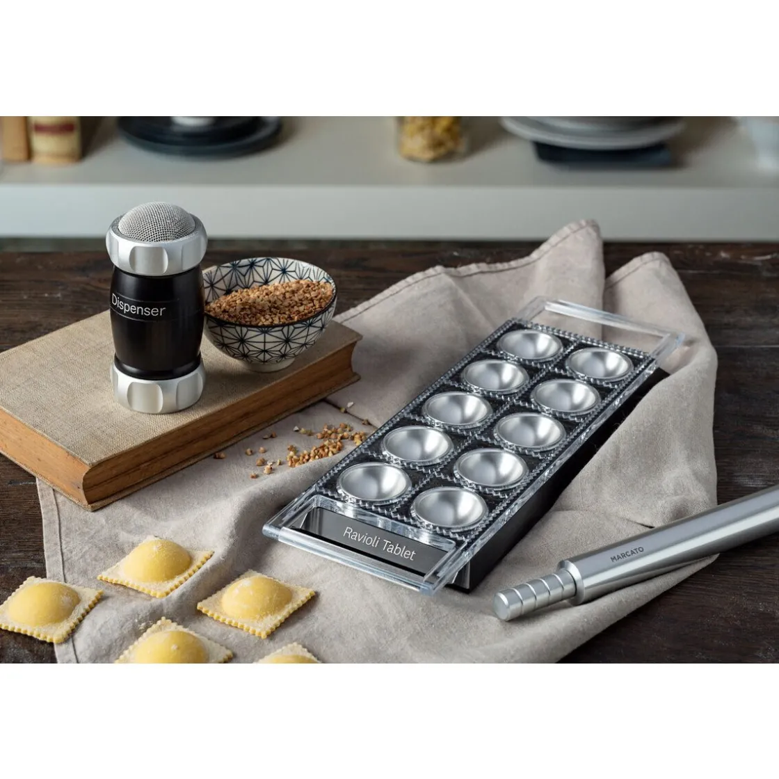Kochwelt Entdecken|Weihnachten<Marcato Ravioli Tablett 34x12 cm schwarz