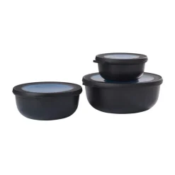 Schüsseln|Vorratsdosen<Mepal Starter Set Cirqula flach Multibowl 3tlg. nordic black