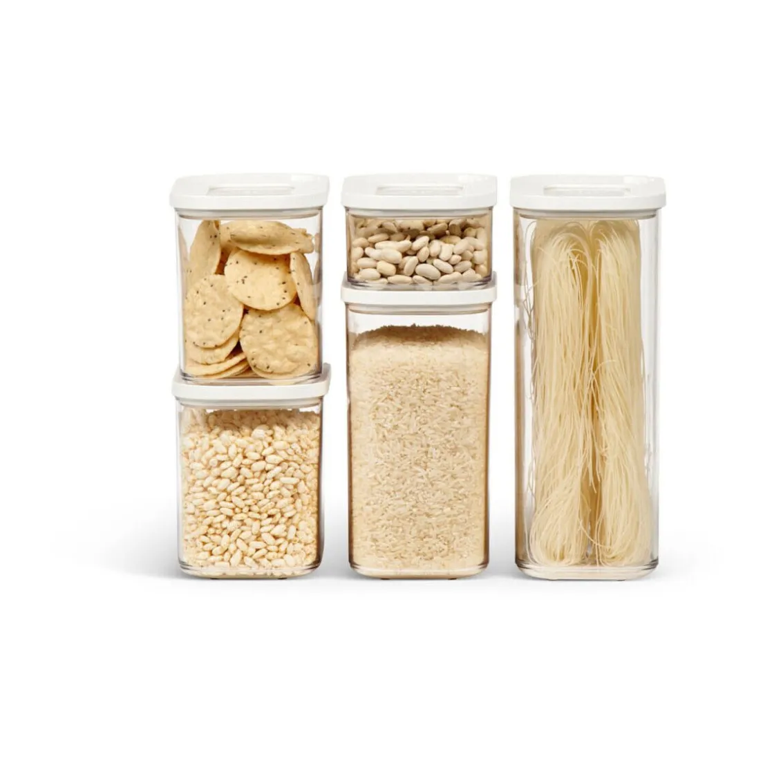 Weihnachtsbäckerei|Weihnachtsbäckerei<Mepal Vorratsdose Starter-Set 5-tlg. Modula Weiß