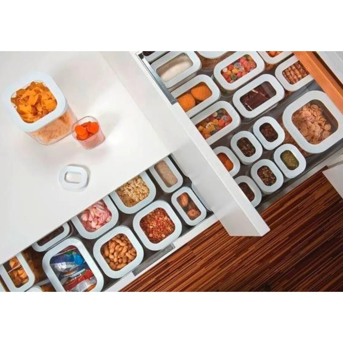 Weihnachtsbäckerei|Weihnachtsbäckerei<Mepal Vorratsdose Starter-Set 5-tlg. Modula Weiß