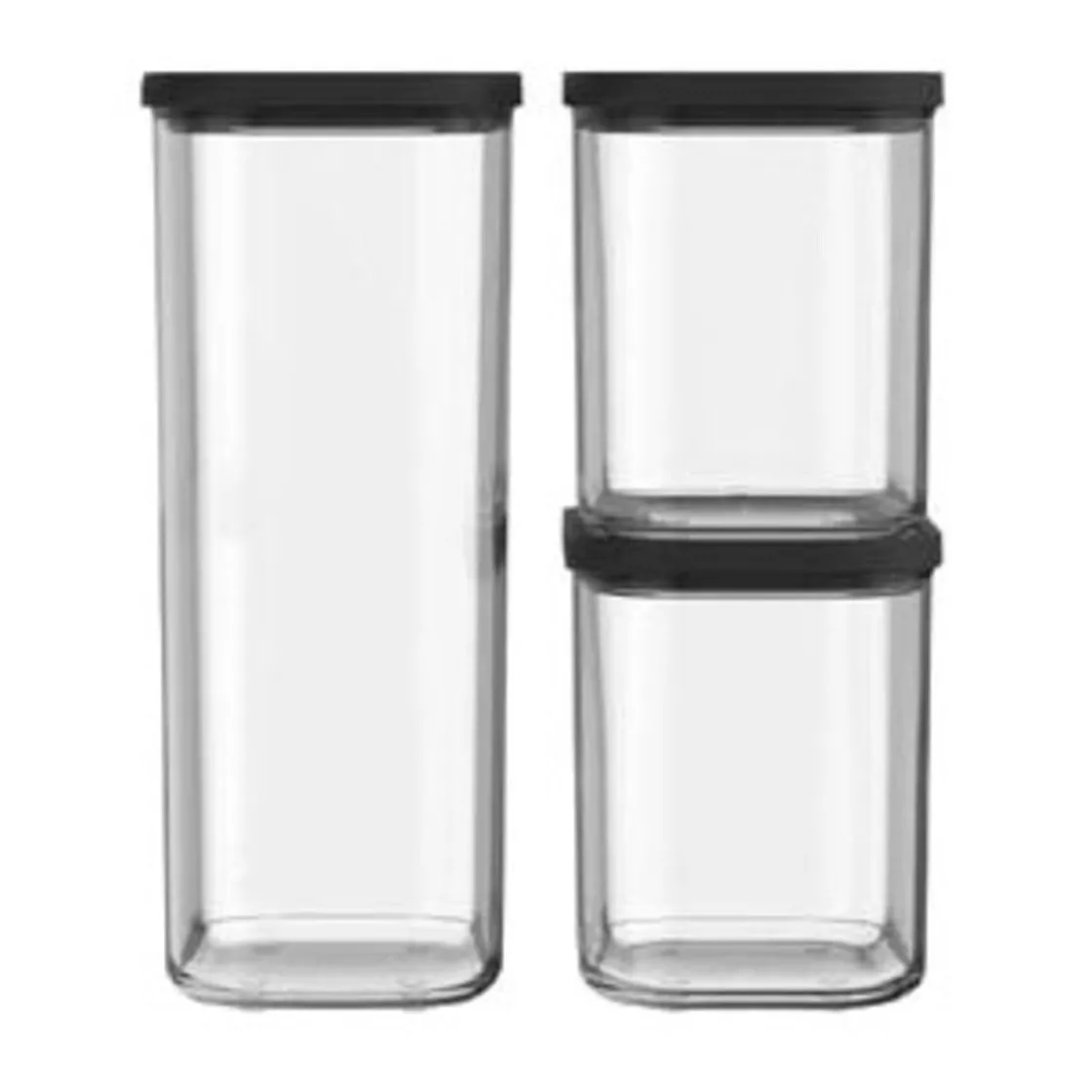 Mepal Vorratsdose Starter-Set 3-tlg. Modula Schwarz