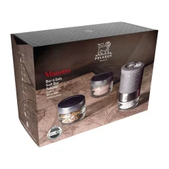 Weihnachten|Messer & Co. Entdecken<Peugeot Geschenkset Salzbar 8-tlg. Maestro u’Select hellgrau