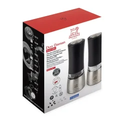 Peugeot Pfeffer- und Salzmühle 16 cm Daman Elektrisch Duo u‘Select schwarz