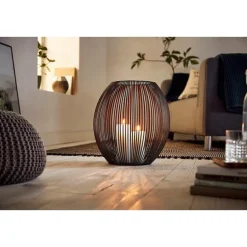 Thailändische Küche|Weihnachten<Philippi Windlicht 17 cm Louisiana anthrazit