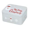 RBV Birkmann Gebäckdose S 12x10x6 cm Merry Christmas grau