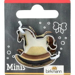 Backzubehör|Weihnachtsbäckerei<RBV Birkmann Mini-Ausstecher Schaukelpferd 3 cm edelstahl