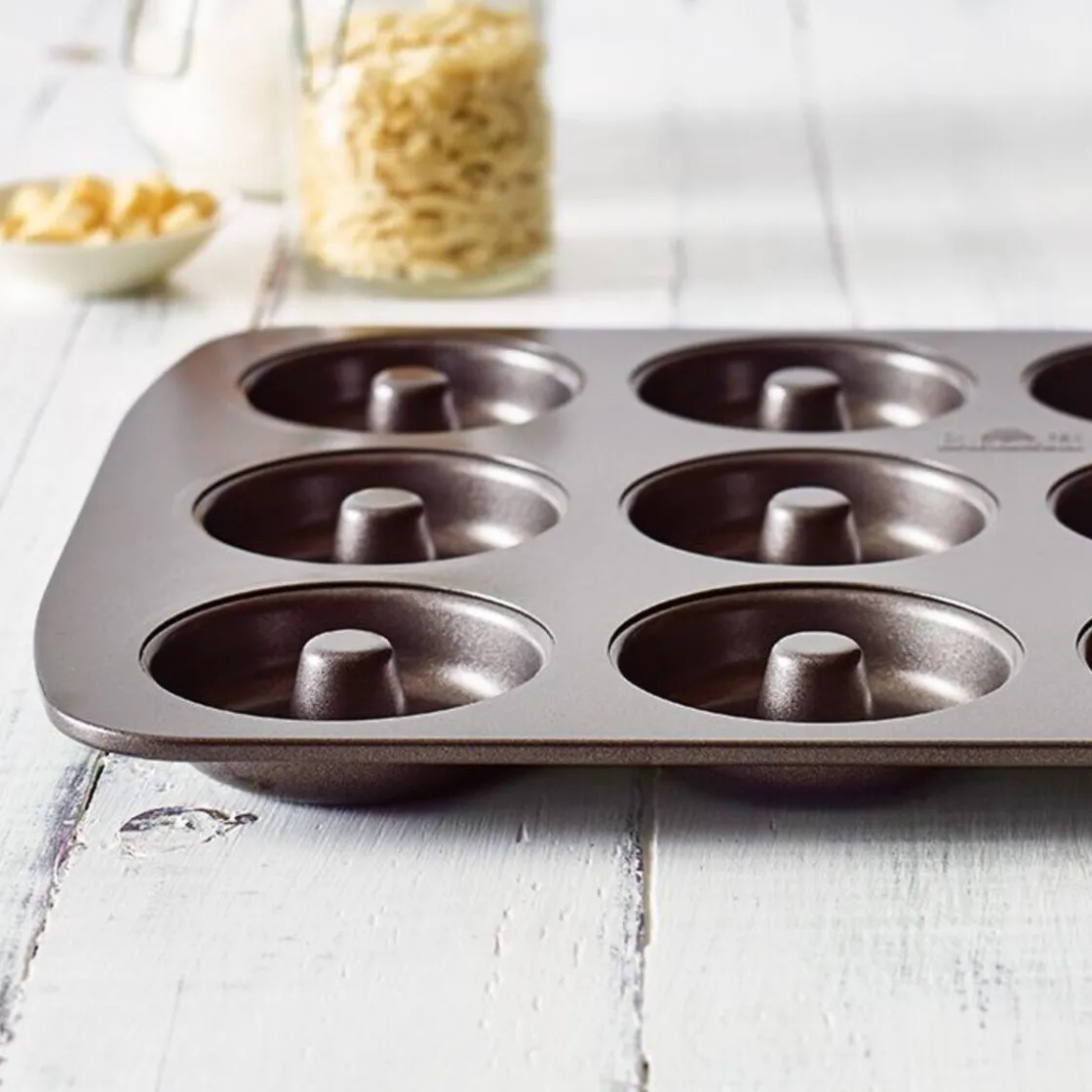 RBV Birkmann Mini-Donut-Blech 26x37 cm Easy Baking grau