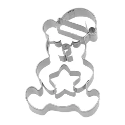 Backzubehör|Kochwelt Entdecken<RBV Birkmann Präge-Ausstecher Weihnachtsteddybär mit Stern 7 cm edelstahl