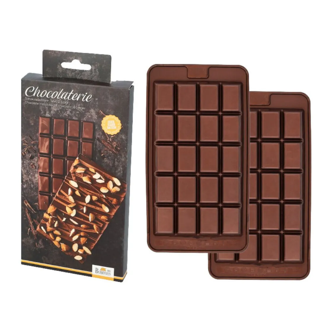 RBV Birkmann Schokoladentafelform 2-tlg. Chocolaterie braun