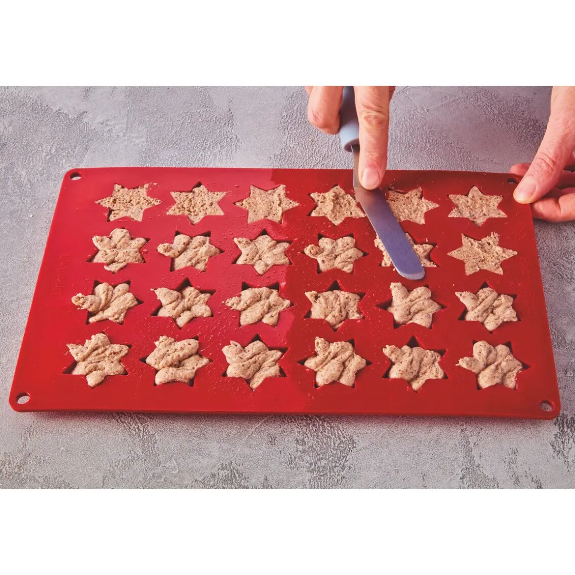 RBV Birkmann Zimtsternmatte 32x22 cm rot