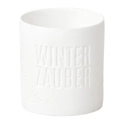Weihnachten|Weihnachtsdekoration<Räder Teelichthalter Winterzauber 7 cm Winterzauber weiß