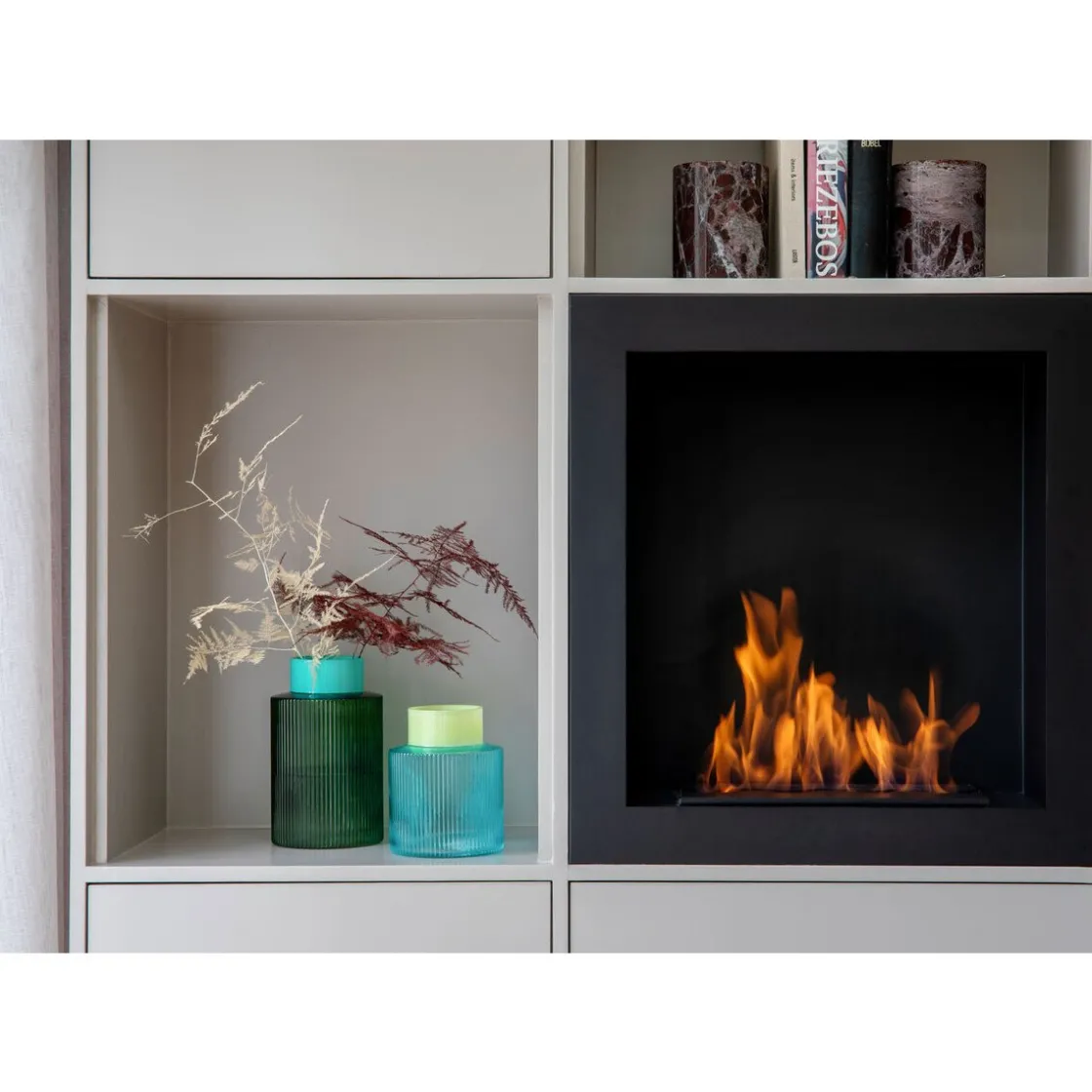 Muttertag<Remember Glasvase Groove grün 9,3x14,5x23,8cm