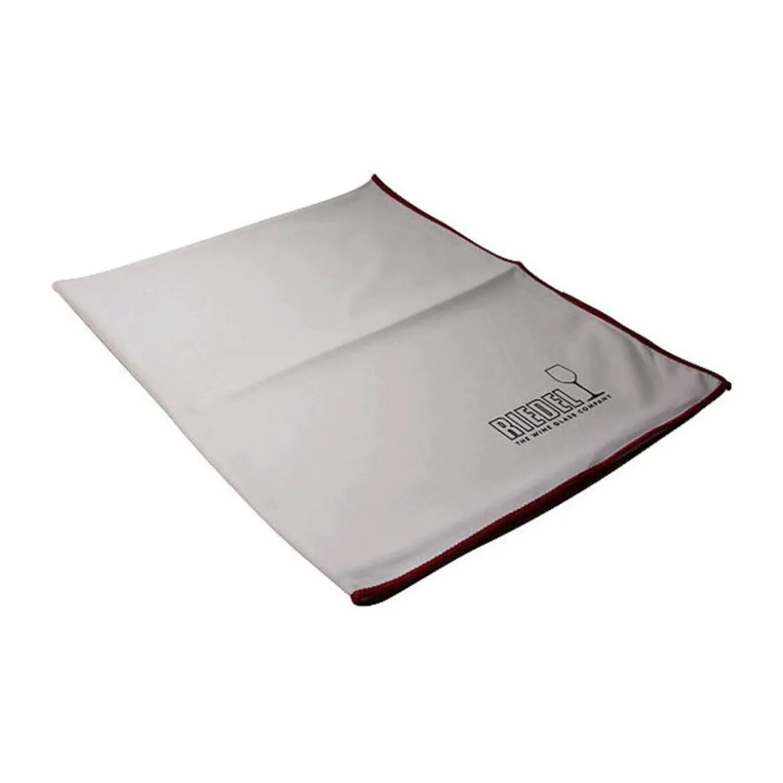 Riedel Glasreinigungstuch weiss mit rotem Rand