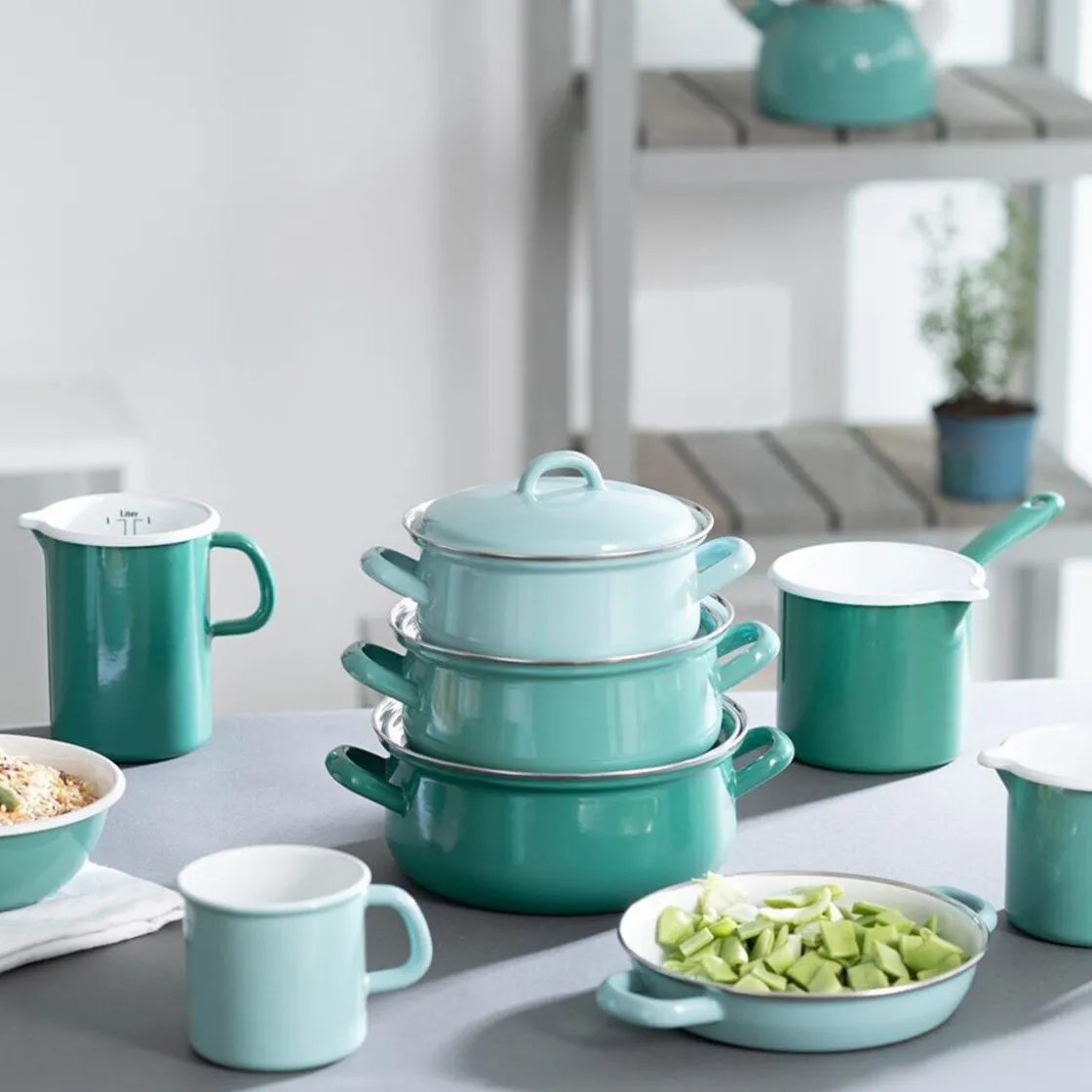 Backzubehör|Kochwelt Entdecken<Riess Schnabeltopf 0,75 l Classic Nature Green Medium