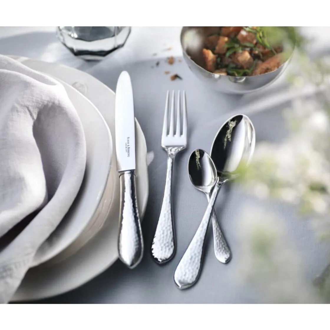 Robbe & Berking 24 tlg. Garnitur Martelé 925 Sterlingsilber