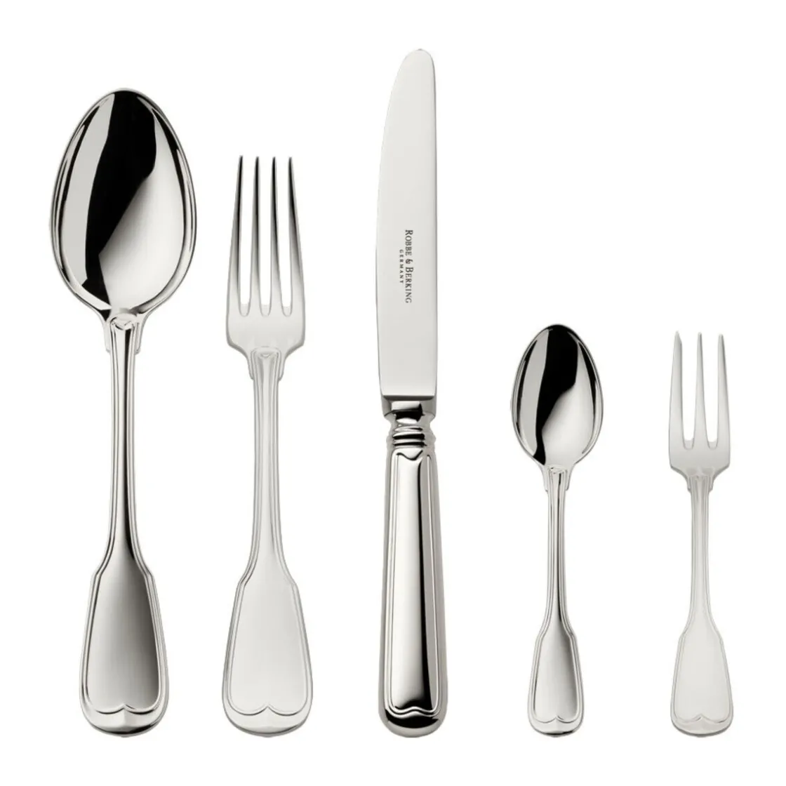 Robbe & Berking 30 tlg. Garnitur Alt Faden 925 Sterlingsilber