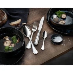 Versilbertes Besteck<Robbe & Berking 24 tlg. Garnitur Classic Faden 150 g versilbert