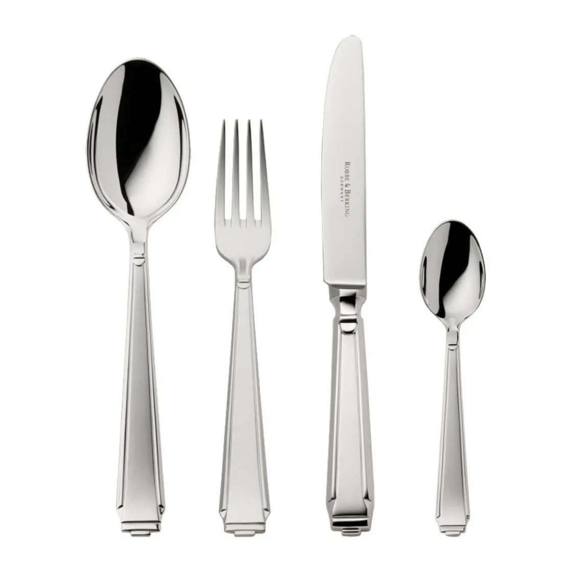 Robbe & Berking 4 tlg. Garnitur Art Deco 925 Sterlingsilber