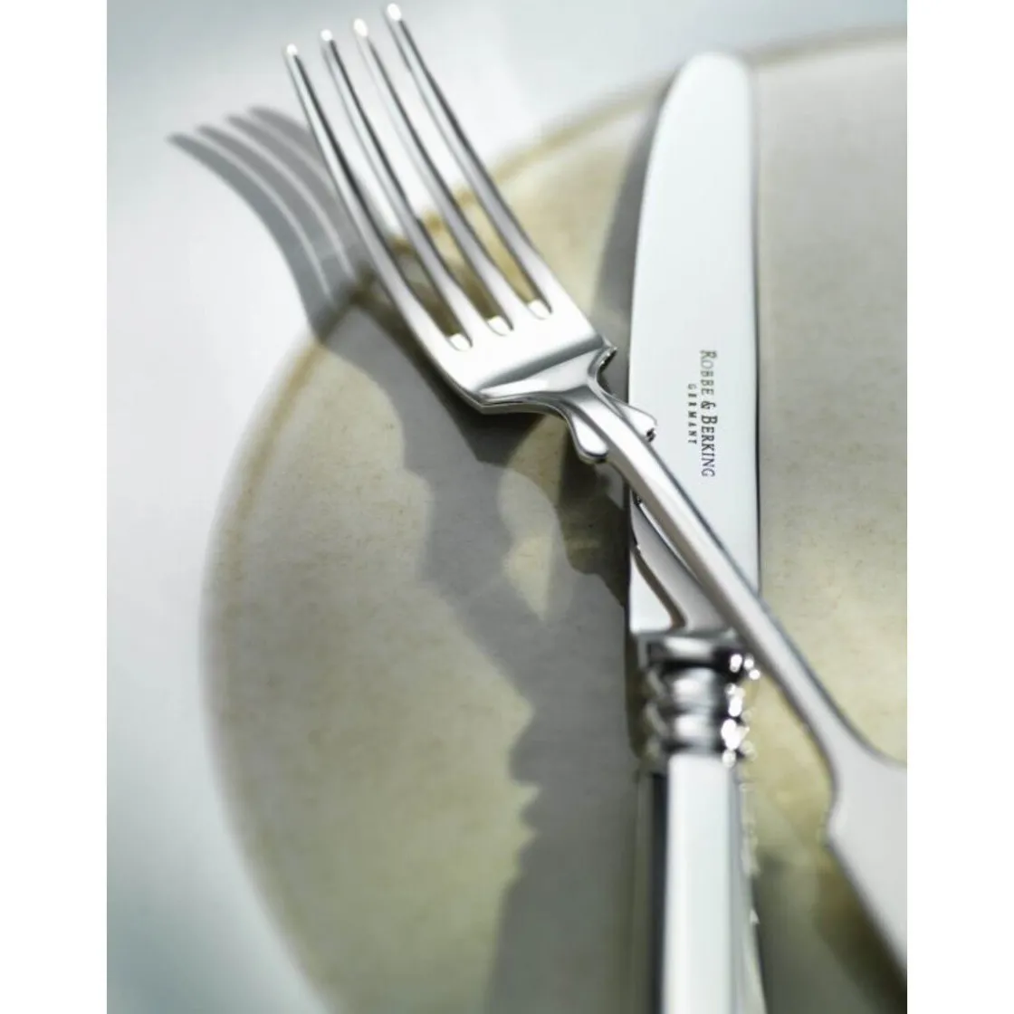 Kinderbesteck|Echtsilber Besteck<Robbe & Berking 4 tlg. Kinderbesteck Alt Spaten 925 Sterlingsilber