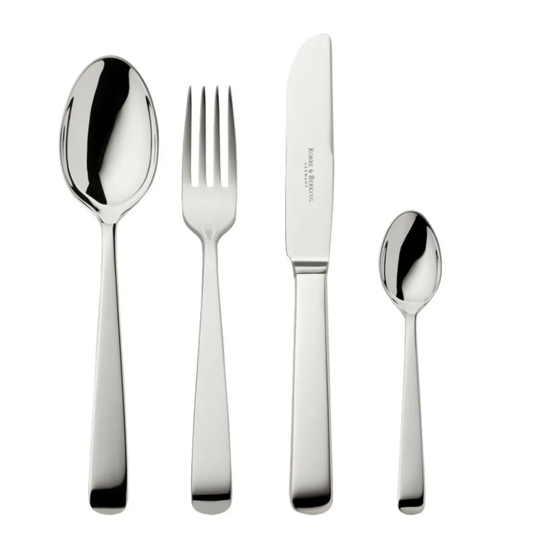 Robbe & Berking 4 tlg. Menübesteck Alta 150 g versilbert