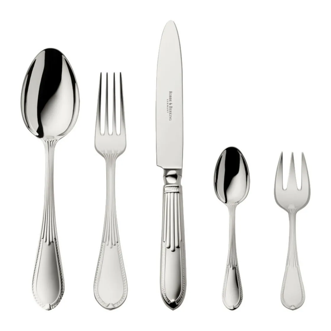 Echtsilber Besteck<Robbe & Berking Besteckgarnitur 30tlg Belvedere 925 Sterlingsilber