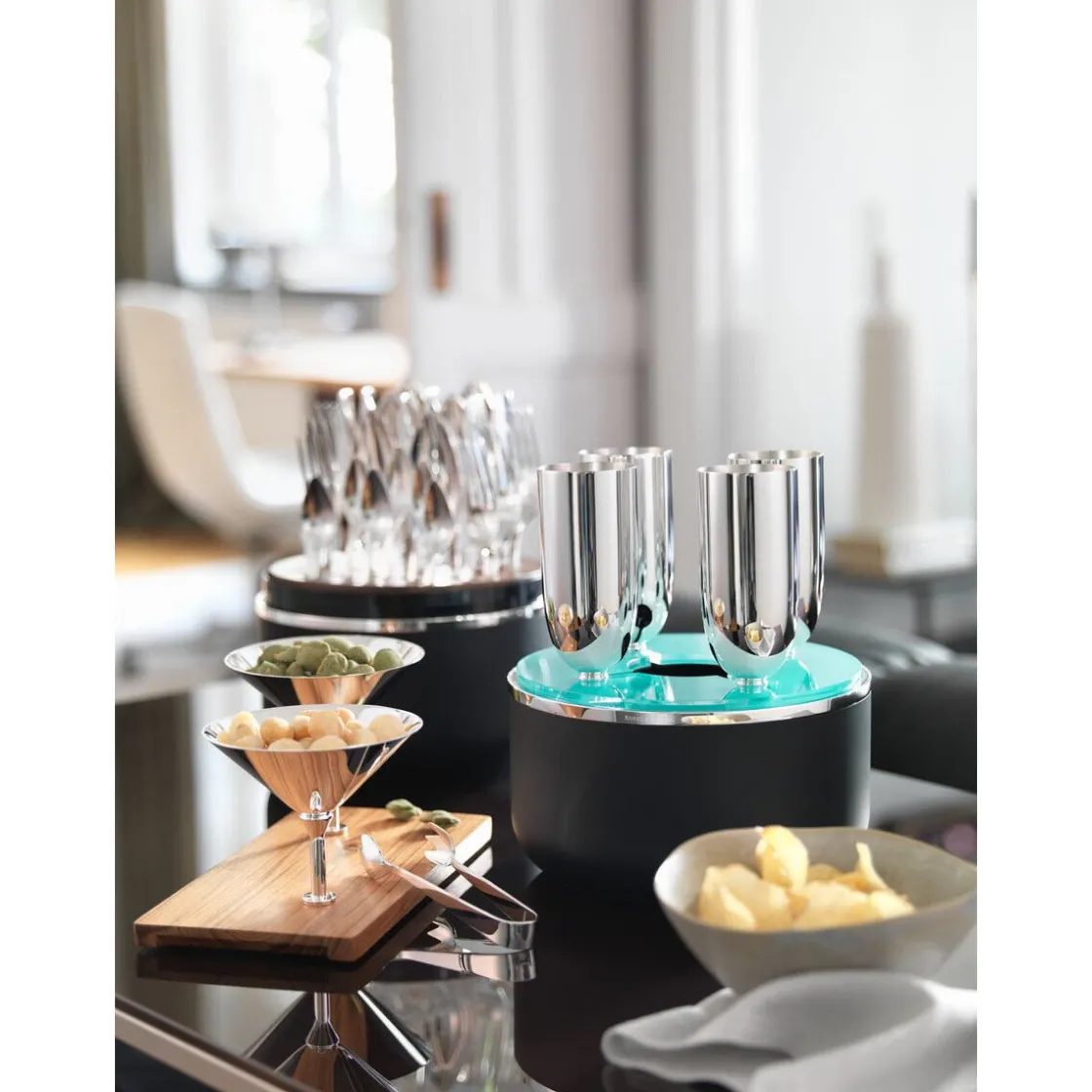 Champagnergläser<Robbe & Berking Champagner Box 5-tlg. Dante 90 g versilbert