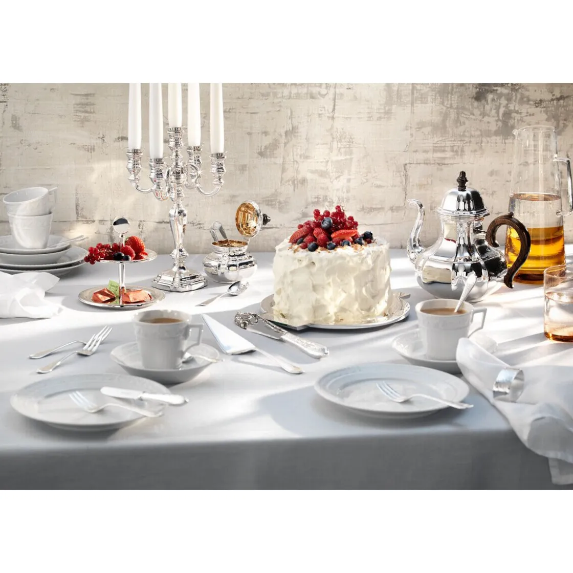 Robbe & Berking Fischgabel 18 cm Martelé 150 g versilbert