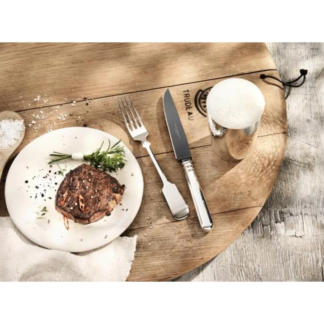 Versilbertes Besteck<Robbe & Berking Steakmesser Frozen Black Alt Spaten 150 g versilbert