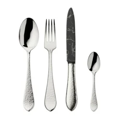 Robbe & Berking The Box - Martelé 150 g versilbert inkl. 24-tlg Besteckset Marble Cut