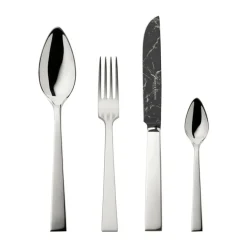 Robbe & Berking The Box - Riva 150 g versilbert inkl. 24-tlg Besteckset Marble Cut