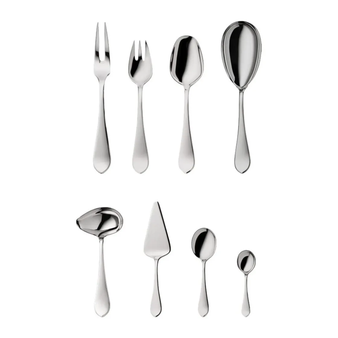 Versilbertes Besteck<Robbe & Berking 9-tlg. Vorlegegarnitur Eclipse 150 g versilbert