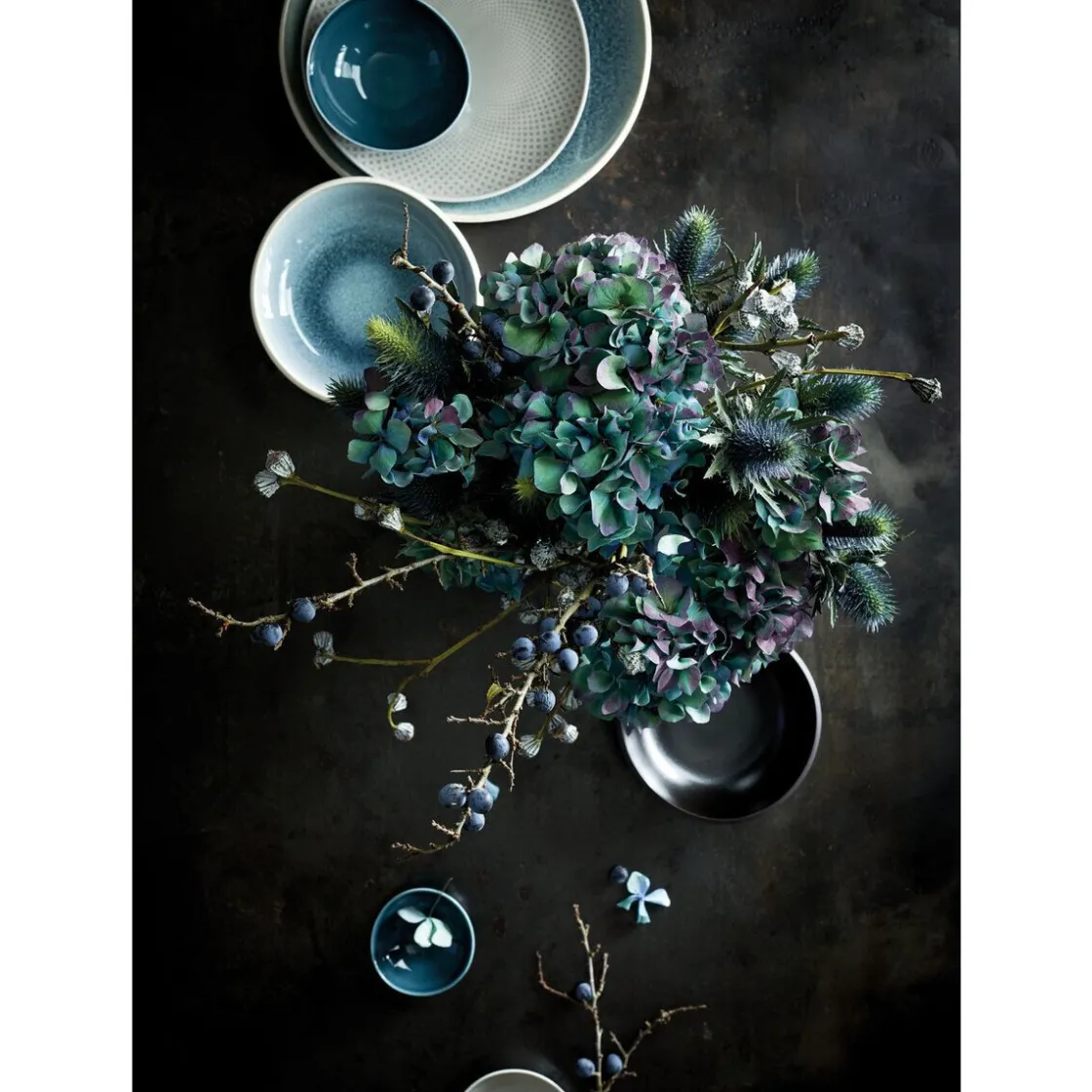 Pilzküche<Rosenthal Schüssel 33 cm Junto Ocean Blue