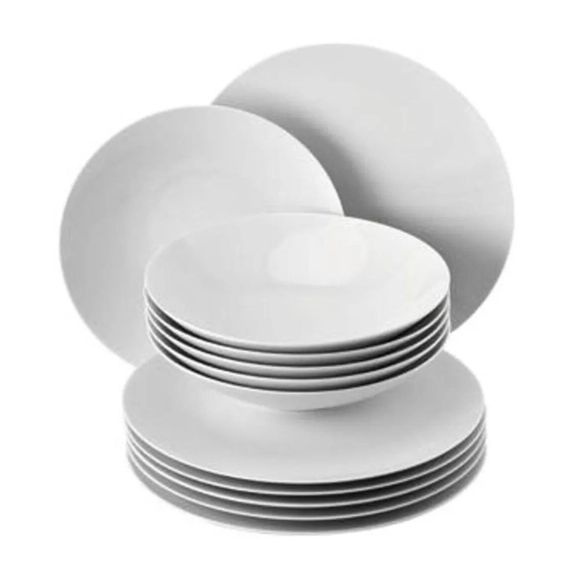 Pilzküche<Rosenthal Tafel-Set 12-tlg. TAC Gropius Weiß