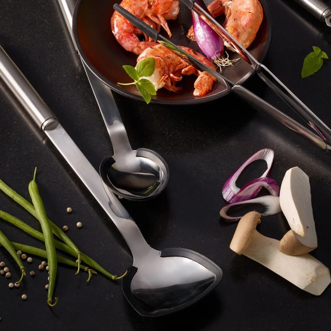 Messer & Co. Entdecken|Kochbesteck<Rösle Pfannen-/Woklöffel Rundgriff mit Silikonrand 37,8cm