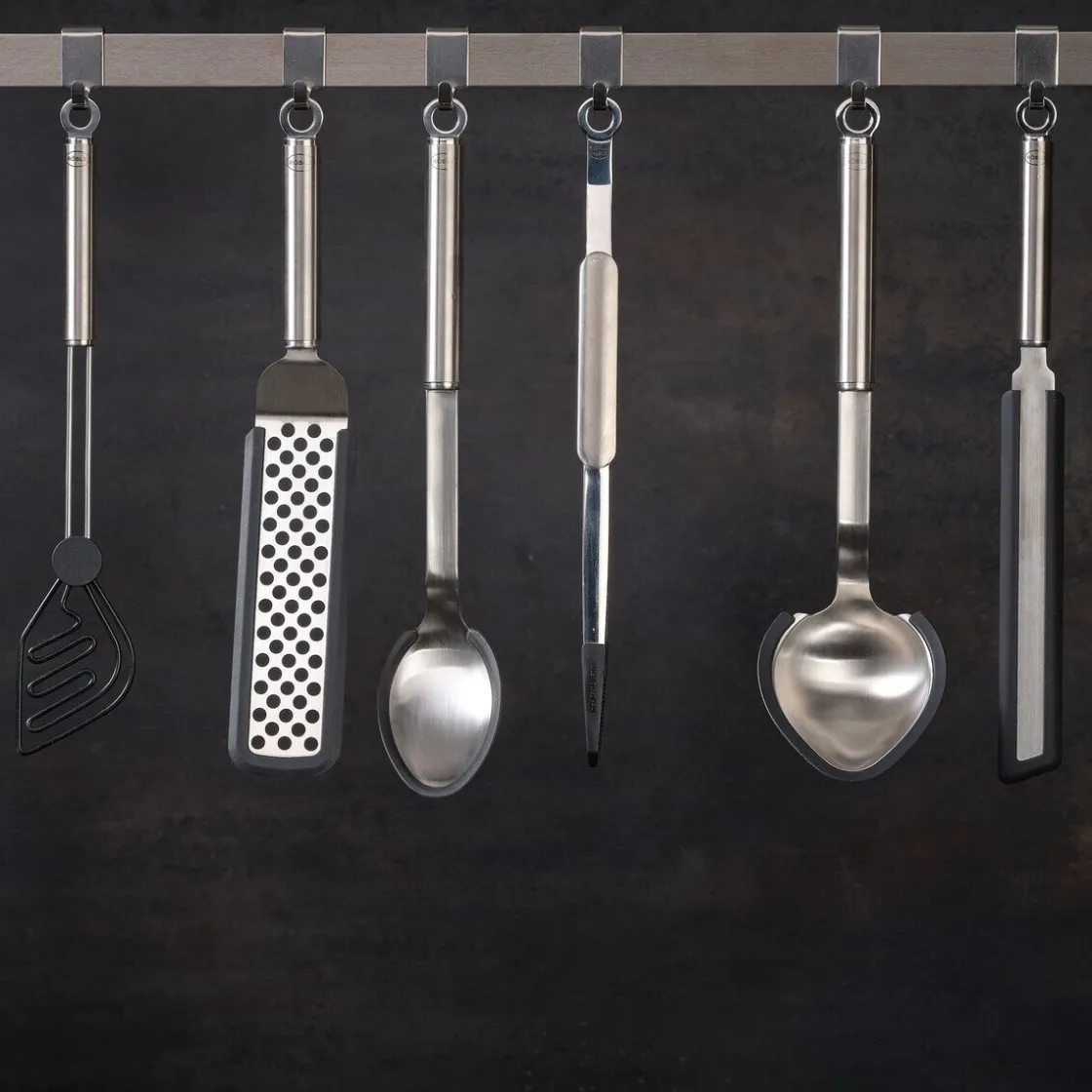 Messer & Co. Entdecken|Kochbesteck<Rösle Portionslöffel Rundgriff mit Silikonrand 32,5cm