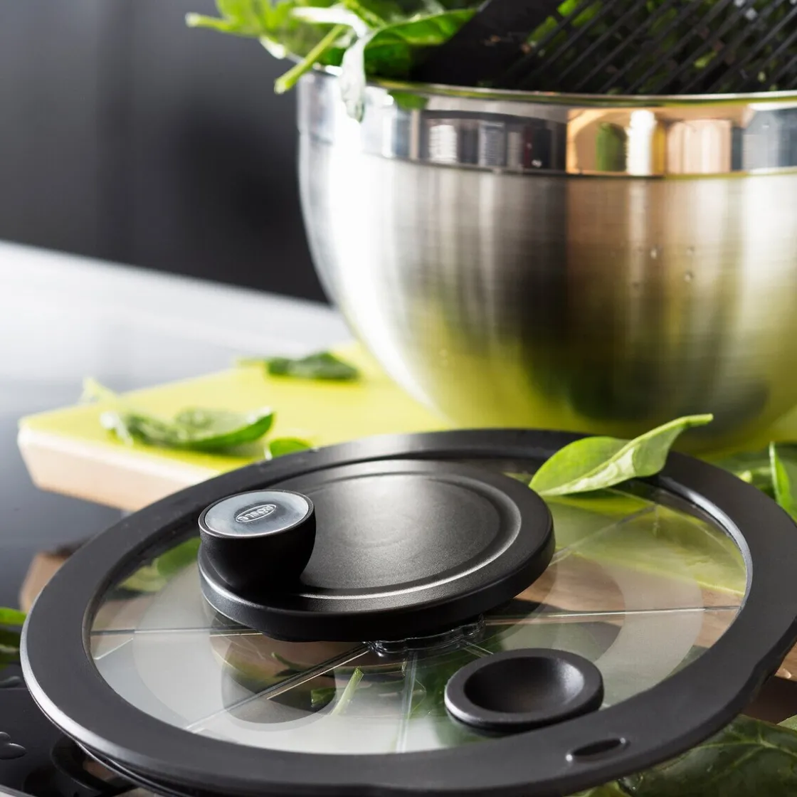 Rösle Salatschleuder 24 cm edelstahl