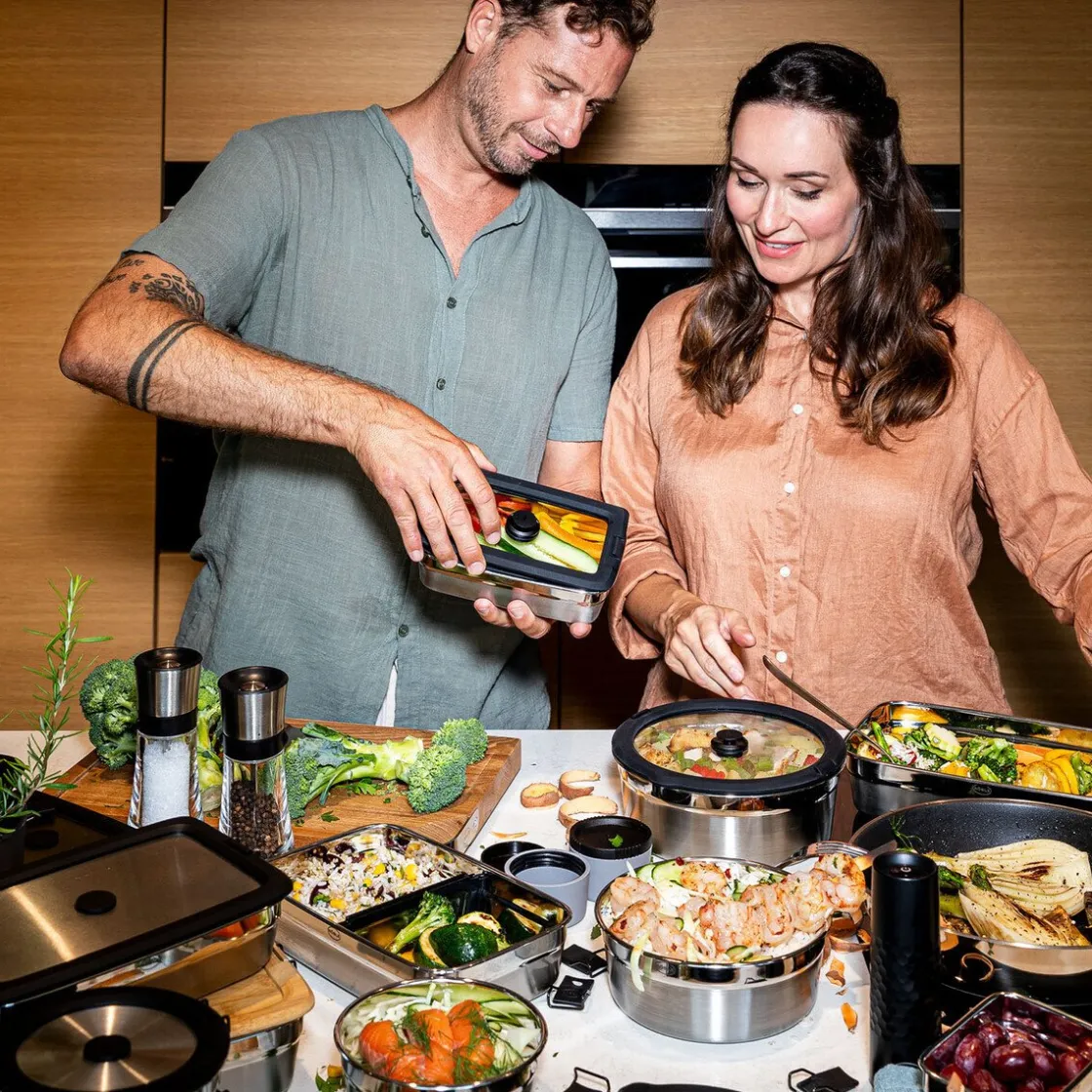 Brotdosen<Rösle Snack-Set 4-tlg. Flexx 2Go edelstahl