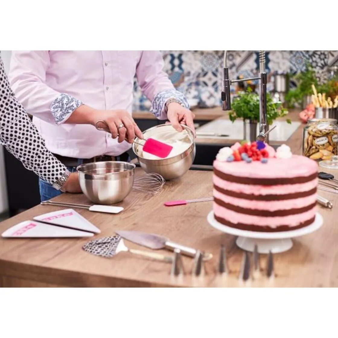 Rösle Teigschaber breit 26 cm Pink Charity Edition pink