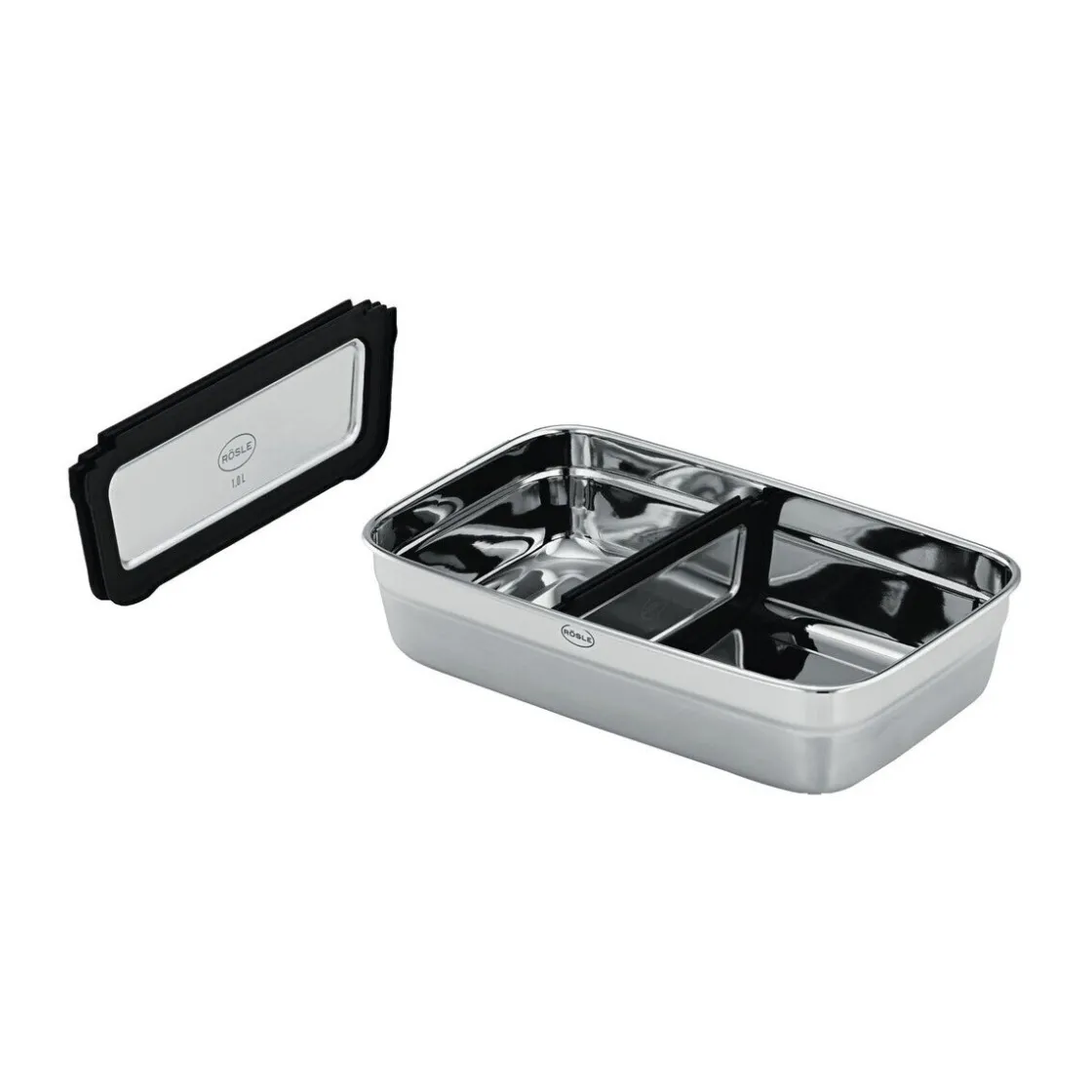 Brotdosen<Rösle Trennsteg zur Dose mit 1,0 l Flexx 2Go edelstahl