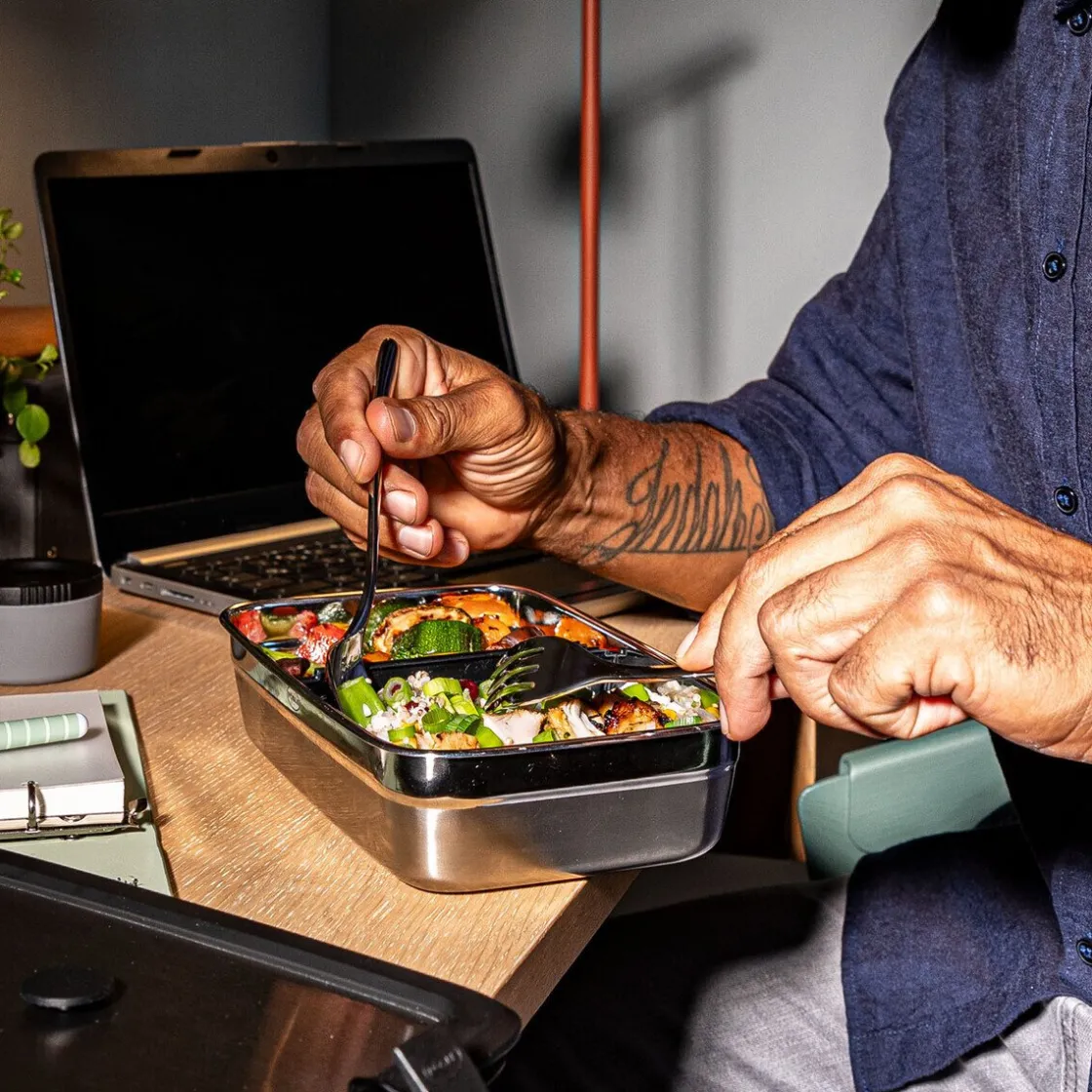 Brotdosen<Rösle Trennsteg zur Dose mit 1,0 l Flexx 2Go edelstahl