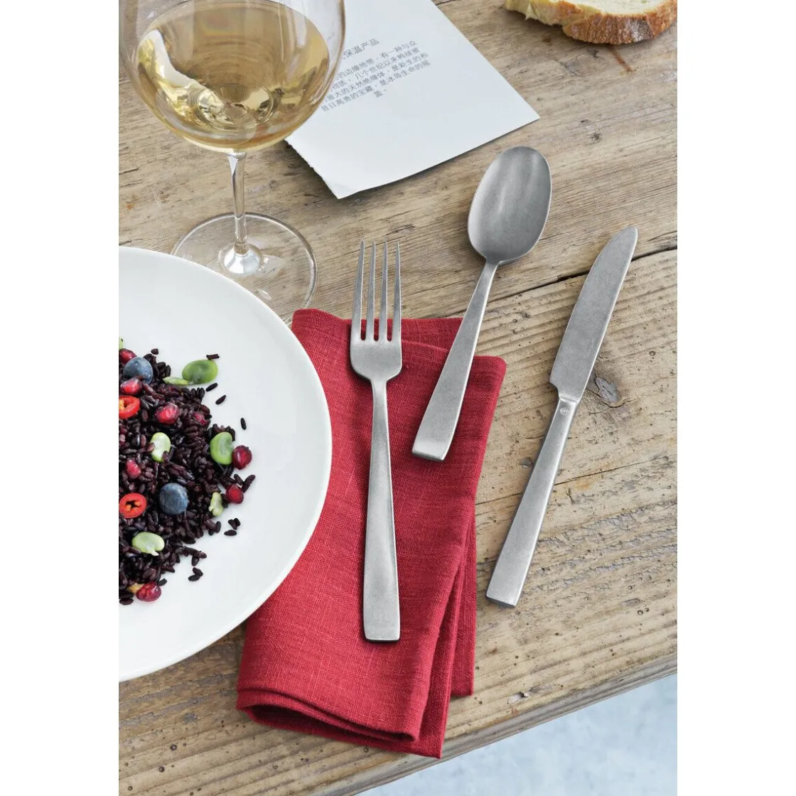 Besteck Set 6 Personen<Sambonet Besteck Set 24tlg. Vollheft Flat Vintage Edelstahl antik