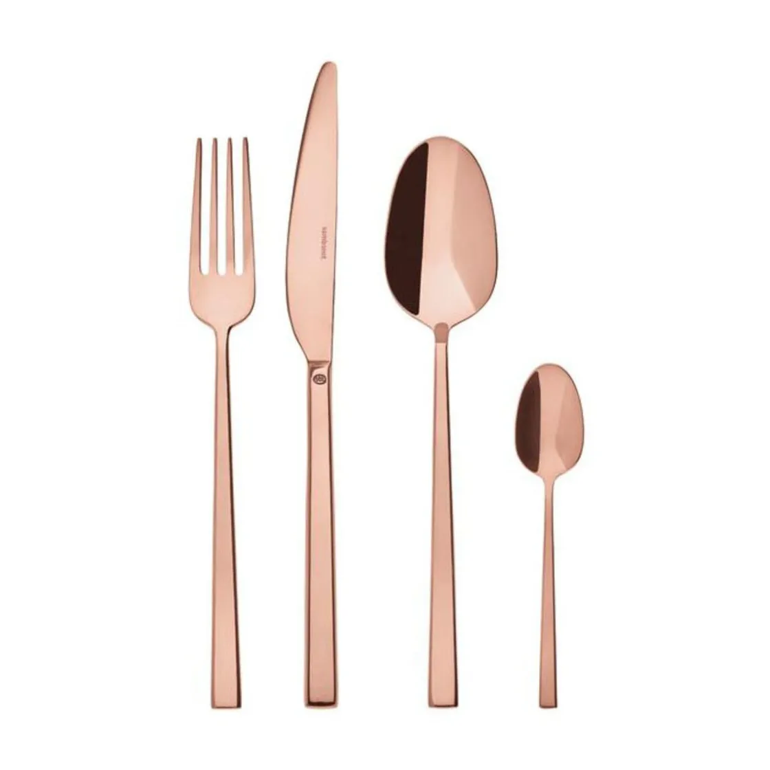 Besteck Set 6 Personen|Italienische Genüsse<Sambonet Besteck-Set 24-tlg. Rock Mirror PVD Copper