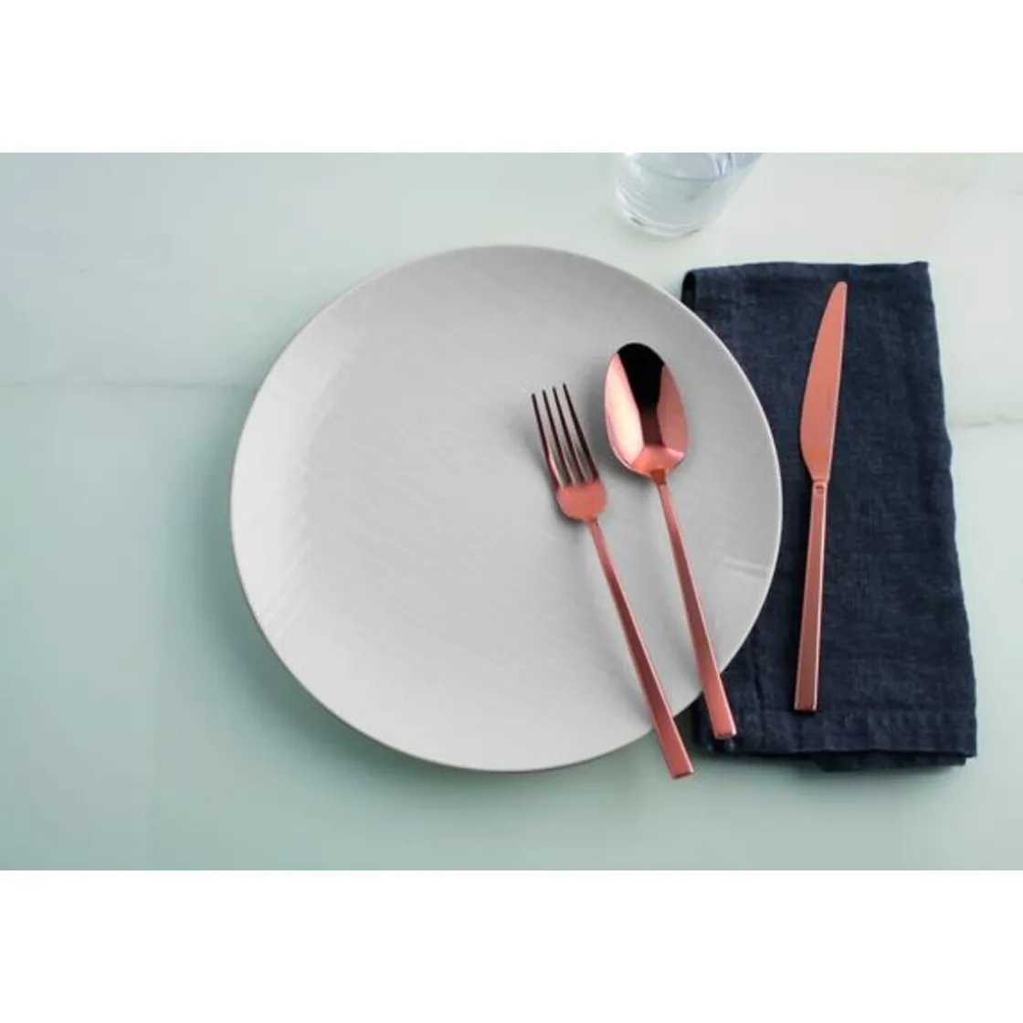 Besteck Set 6 Personen|Italienische Genüsse<Sambonet Besteck-Set 24-tlg. Rock Mirror PVD Copper