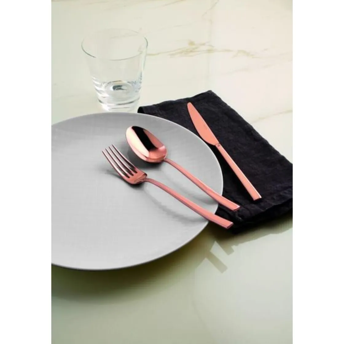Besteck Set 6 Personen|Italienische Genüsse<Sambonet Besteck-Set 24-tlg. Rock Mirror PVD Copper