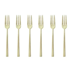 Sambonet Kuchengabel 6 St. Rock Antique Edelst./PVD Champagne