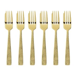 Kuchengabeln<Sambonet Kuchengabel-Set 6-tlg. Siena Mirror PVD Gold
