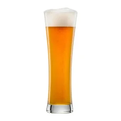 Weizenglas<Schott Zwiesel Weizenbierglas groß 4er-Set Beer Basic mit Moussierpunkt klar