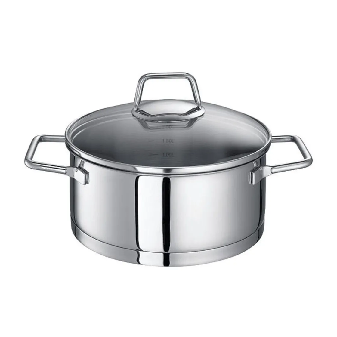 Kochwelt Entdecken|Töpfe<Schulte-Ufer Bratentopf 20 cm Edelstahl Wega mit Glasdeckel